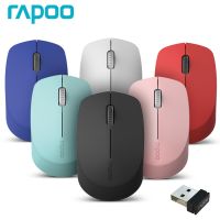 Rapoo M100G เมาส์ไร้สายบลูทูธหลายอุปกรณ์เมาส์แบบเงียบเมาส์เงียบ2.4G 3ปุ่มเงียบ1300 DPI สำหรับแล็ปท็อปแท็บเล็ตพีซี