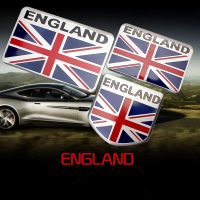 1ชิ้นสติ๊กเกอร์ตกแต่งรถป้ายตราติดรถทำจากอะลูมิเนียมแบบ3D GB ของอังกฤษโล่รูปธงสำหรับแต่งรถยนต์อัตโนมัติรถบรรทุกอุปกรณ์เสริมภายนอก