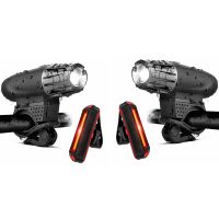 2X Bike Lights Bicycle Lights Front and Back USB Rechargeable Bike Light Set Super Bright Front and Rear Flashlight