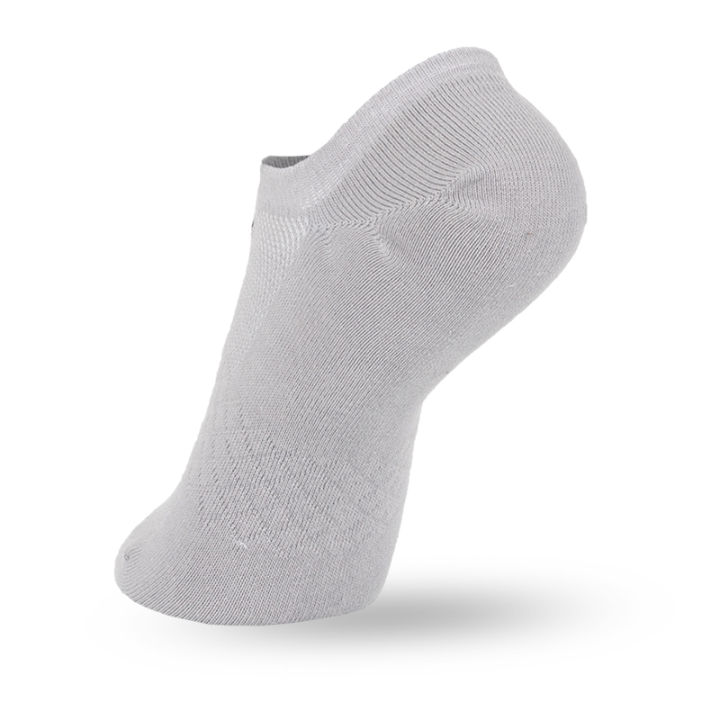 easey-ถุงเท้าเพื่อสุขภาพ-ลดกลิ่นอับ-es-light-no-show-mt-gray