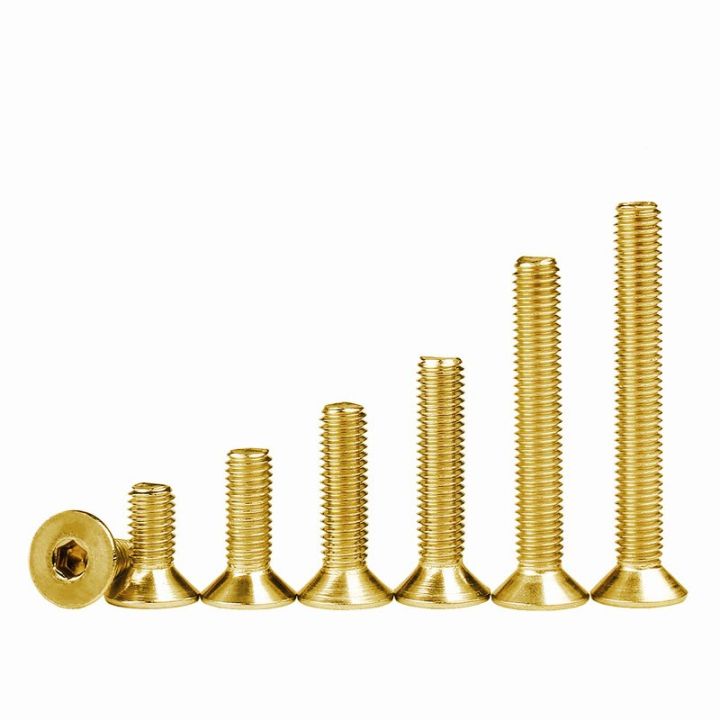 5-10pcs-tyrant-gold-plating-titanium-m2-m2-5-m3-m4-m5-m6-l-4-40mm-hexagon-hex-socket-countersunk-flat-head-allen-bolts-din7991-nails-screws-fasteners