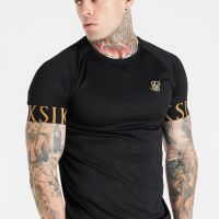 2023 new Casual T Shirt Men Sik Silk Brand Summer Breathable Embroidery Siksilk Tshirt SlimTops Tee Fashion Clothing