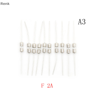 Renk 10pcs F1A/1.5A/2A/3A/5A Fast blow Glass Tube ฟิวส์ Axial Lead 3.6X10mm 250V