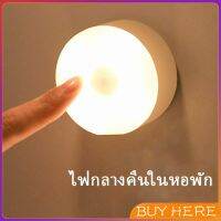 BUY HERE  โคมไฟหัวเตียง 0.6w LED โคมไฟ ยึดผนังด้วยแม่เหล็ก ชาร์จ LED Button night light