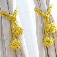 【LZ】♨❆  Corda de tecelagem Tassel Buckle Estilo simples não fácil cair Correias de cortina Cinta de corda de algodão Design elegante Home Textiles Decorar