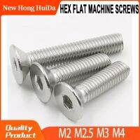 Hex Flat Machine Screws Metric Threaded Countersunk Metal Hexagon Head Bolt Set 304 Stainless Steel M2 M2.5 M3 M4