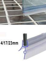 2pcs Multi Size Sealing Strip Rubber Strip Glass Washer Shower Door Strip PVC Material Glass Door Bottom Seam Bathroom No Noise