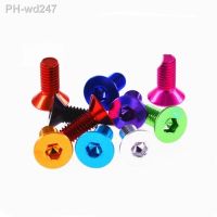 10pcs Aluminum Flat Screws m3 M4 M5 M6 Flat Hex Socket Countersunk head Screws Bolts Anodized Color