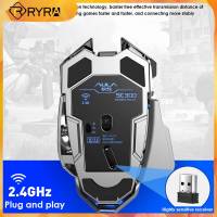 ZZOOI RYRA 1600DPI Wireless Mouse Rechargeable 2.4GHz Backlight Gaming Mice 7 Keys Optical Mouse Computer Adapter With USB Receiver