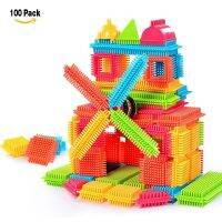 HOT!!!☑ↂ pdh711 100pcs Bristle Blocks Set Toddlers Educational Building Creative Toys for Kids