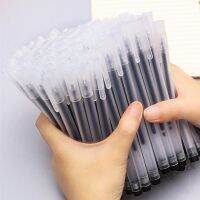 【Ready Stock】 ✲❡ C13 10pcs/set Gel Pen Transparent Black Ink Office School Writing Student Supplies Stationery