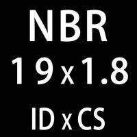 แหวนกันรั่วปะเก็นไนไตรล์โอริงหนา1.8มม. ซีลยาง50ชิ้น/ล็อต Id11.8/12.5/13.2/14/15/16/17/18/19/20มม. (Id19Mm)