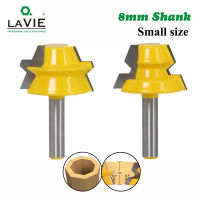 LAVIE 2Pcs 8Mm Shank 22.5องศาล็อค Mitre Tenon Router Bits ชุดกาว Joinery Milling Cutter สำหรับไม้เครื่องตัดไม้ MC02066