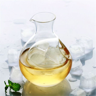 Japanese Clear Crystal Ice Jug Lead Free Glass Wine Bottle Bar Whiskey Flask Sake Beer Cooler Wine Dispenser Carafe Decanter