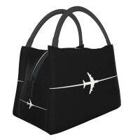 Aviation Plane Crossing Thermal Insulated Lh Bag Women Airplane Aviator Pilot Resuable Lh Box For School Food Picnic Bags