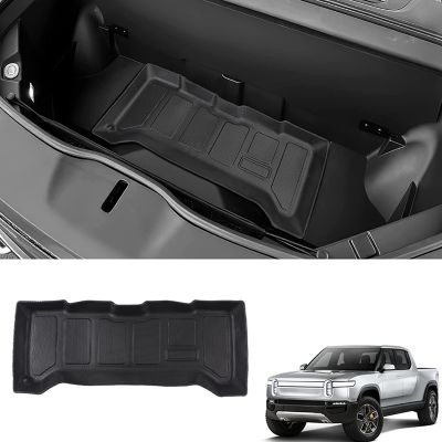 Front Trunk Mat for Rivian R1T R1S 2022 2023 Replacement Spare Parts Upgrade Lower Layer TPE Front Cargo Liner Trunk Mats