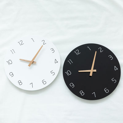 [100STORE] Silent Wall Clock - Simple - Mdf Wood - 30cm - 1pcs