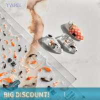 ?【Lowest price】TANG Red KOI Fish goldfish 5D เล็บสติกเกอร์ตัวอักษร3D สติ๊กเกอร์จีนเล็บ decal