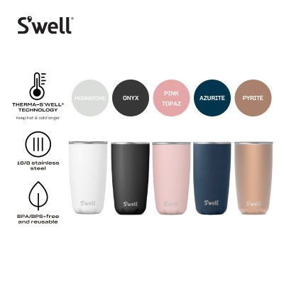 Swell 18/8 Stainless Steel Triple Layered Lid Tumbler with Therma-S’well Technology - Original Stone Collection 530ml แก้วมัคสแตนเลสพร้อมฝาปิด