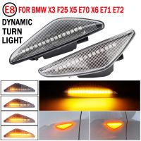 LED Dynamic Side Marker Turn Signal Blinker Flowing Water Blinker Flashing Light For BMW X3 F25 X5 E70 X6 E71 E72 2007-2014