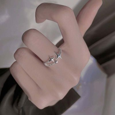 น้ำมันหยด Y2K ชุดแหวนเรขาคณิต Kpop สีชมพูเครื่องประดับแหวนลายหัวใจชุดแหวนคริสตัลมูนสโตนสำหรับผู้หญิง2023น่ารัก