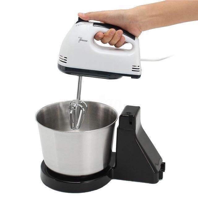 XCC Speed Hand Mixer W Stand Mixer With Stainless Steel Bowl Lazada PH