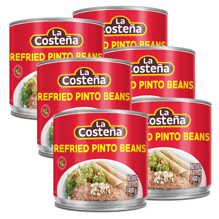 La Costena Refried Pinto Beans 6 Pack 400g Per Can Lazada Ph