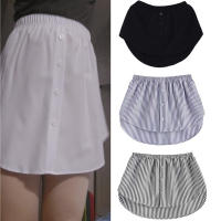 ผู้หญิงปลอมเสื้อมิ้มที่ถอดออกได้ Underskirt ผิดปกติกระโปรงหางเสื้อเหม Extender มินิกระโปรงชั้นชั้นในขนาด S-5XL