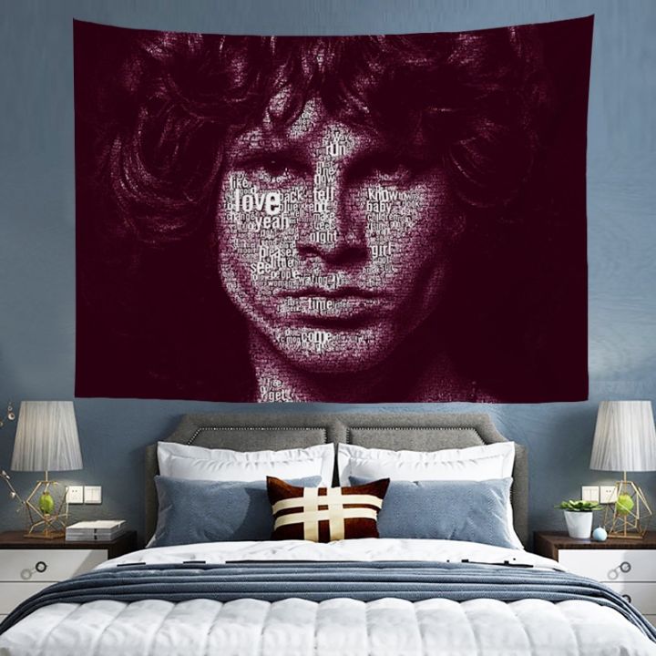 cw-the-doors-tapestry-wall-hanging-band-wallpaper-bedroom-music-decoration-headboards-tapestries-custom