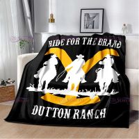 Classic Tv Show Series Yellowstone Flannel Blanket Dutton Ranch Cowboy Throw Blanket Bed Blanket Sofa Cover Bedspread Fans Gift