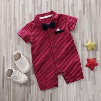 Baju baby boy clothes rompers newborn s clothing bowtie style 100 Cotton for boys christening suit