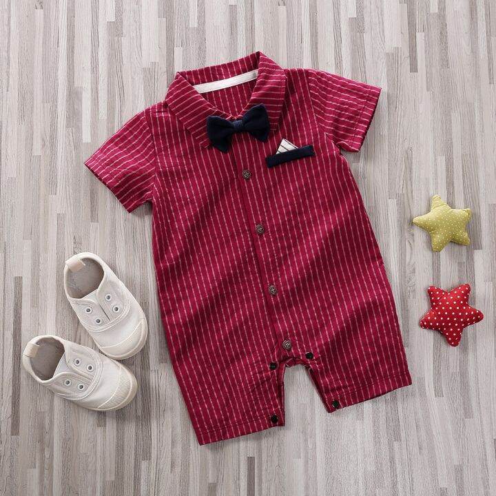 baju-baby-boy-clothes-rompers-newborn-s-clothing-bowtie-style-100-cotton-for-boys-christening-suit