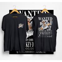 HOT ขายร้อน Anime Shirt ONE PIECE LUFFY GEAR 5 WANTED Graphic Tshirt Unisex เสื้อยืดผ้าฝ้ายแท้