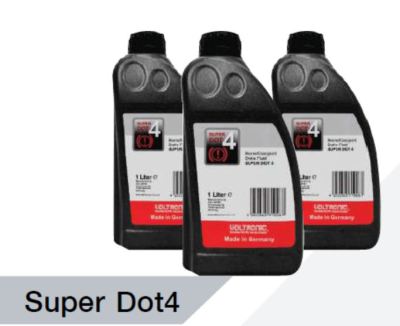 Voltronic Super DOT4 น้ำมันเบรค  ขนาด 1 Le ผลิตจากโพลีไกลคอลสำหรับระบบเบรค ABS EBD ESC ESP DSC