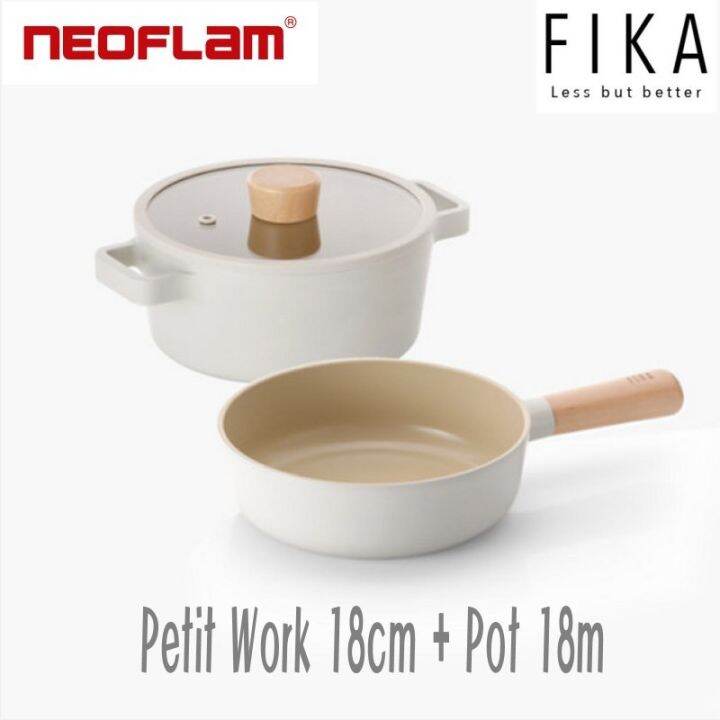 Neoflam Fika cookware set 2P Mini Set Petit Wok 18cm + Pot 18cm / PFOA