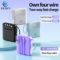 KKSKY F8 MAX พาเวอแบงค์พกพา 20000mAh QC 3.0 PD 20W พาวเวอร์แบงค์ Fast Quick Charger Power Bank มีปลั๊กในตัว แบตสำรอง รองรับชาร์จเร็ว ชาร์จเร็ว พกพาสะดวก