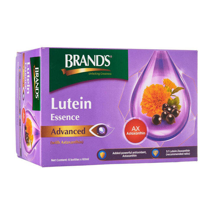 BRAND'S Lutein Essence Advanced (With Astaxanthin) 6 Bottles X 60ML (Laz Mama Shop) Lazada
