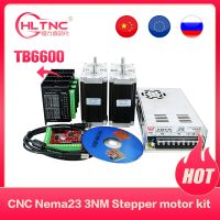 【hot】℗⊕ HLTNC 4axis Nema23 3Nm Stepper Motor TB6600 Driver 350W36V Supply Mach3 4 Axis Breakout Board