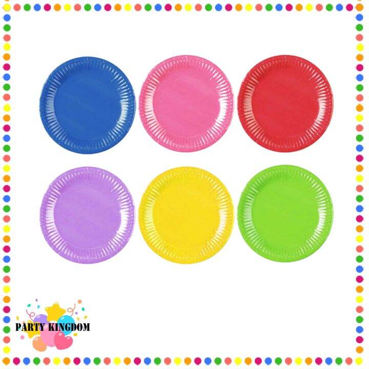 Party Kingdom 10 pcs 9 inches Plain Paper Plate Party Table wear Decorations Lazada PH