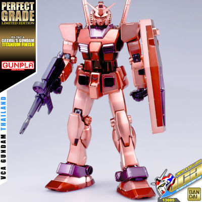 BANDAI GUNPLA PERFECT GRADE PG 1/60 RX-78/C.A CASVALS GUNDAM TITANIUM FINISH โมเดล กันดั้ม กันพลา VCA GUNDAM