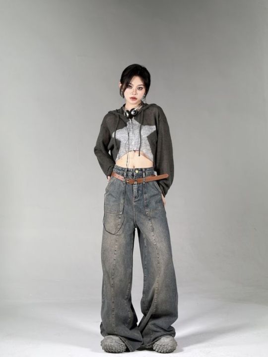 cc-distressed-washed-wide-leg-jeans-street-loose-straight-leg-pants-y2k-hip-hop-fashion-waist