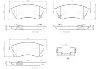 ผ้าดิสเบรคหน้า CHEVROLET CRUZE J300 J305 J308 1.6 1.8 2008-2015 SONIC T300 1.4 1.6 2011- NTN