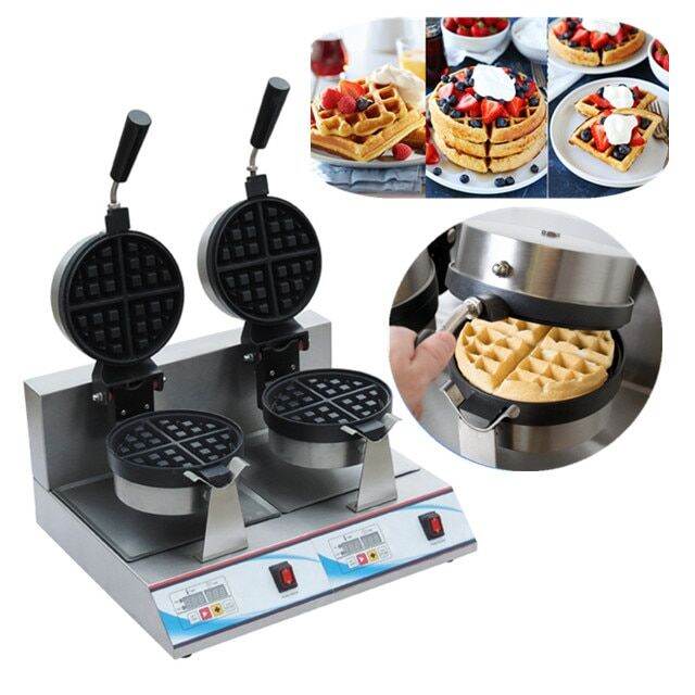 Commercial Double Plate Belgium Waffle Baker Waffle Maker Machine ...