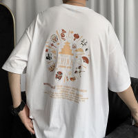 4 สี【 M-3XL 】เสื้อยืดแฟชั่นแขนสั้นผู้ชายพิมพ์ลายกราฟิกสไตล์จีนนักเรียนคู่เสื้อยืดสั้นระบายอากาศ Oversize คู่สวม Uni ครึ่งแขนเสื้อยืดฤดูร้อนรูปแบบใหม่