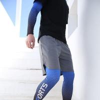 High-end Mens Summer Fishing Ice Silk Leg Sleeves Sports Leggings Sports Knee Pads Fitness Cycling Arm Guards Anti-UV Ice Sleeves