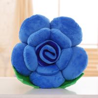 Cute Blue Yellow Flower Cushion Kawaii Plush Toy Chair Cushion Hold Pillow Dormitory Office Home Decor Christmas Girls Gift