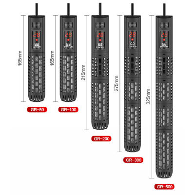 100W 200W 300W Aquarium Submersible Heater Fish Tank Quartz Glass LCD Display Digital Heating Rod Constant Temperature Control