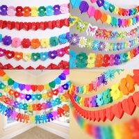 【hot】✌  1 Pcs 3 Meters Paper Pull Flowers Garland String Wedding Birthday Decoration Photo Prop Customize Crafts