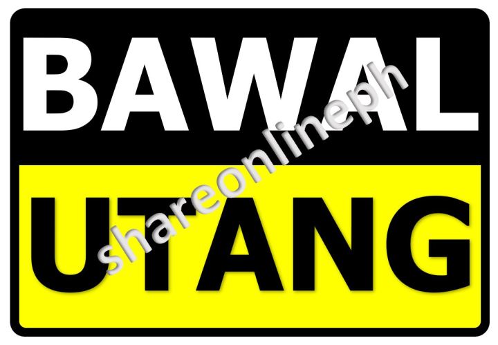 Laminated Signages Bawal Utang Sticker Signage Sign Boards | Lazada PH