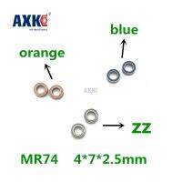 ตลับลูกปืนร่องลึกขนาด4*7*2.5มม. MR74ฝาครอบปิดยางคู่10ชิ้นใช้งานง่ายใหม่ Mr74-2rs ดั้งเดิม